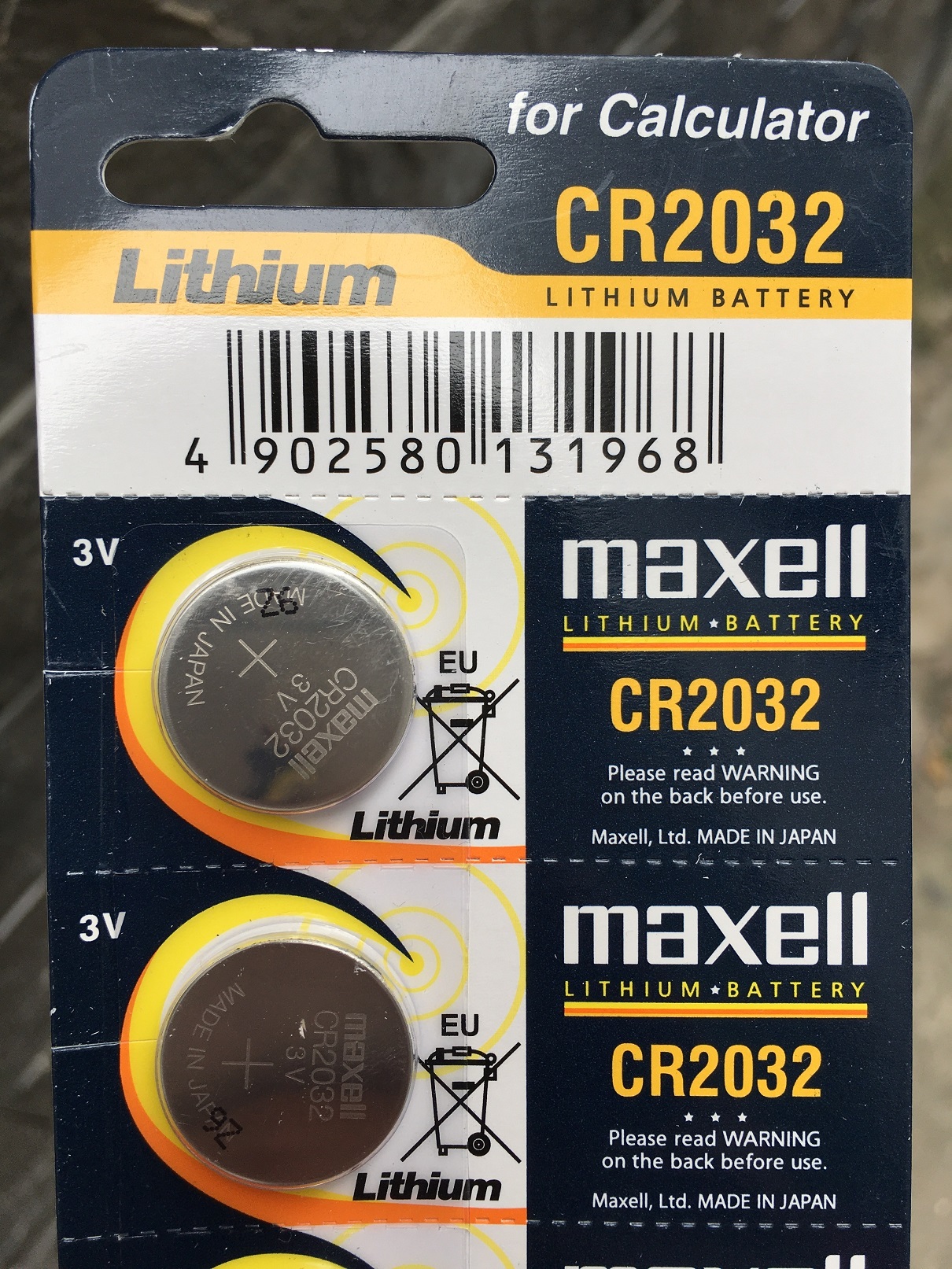 Pin CR2032 Maxell Lithium 3V vỉ 5 viên - loại xuất Châu Âu