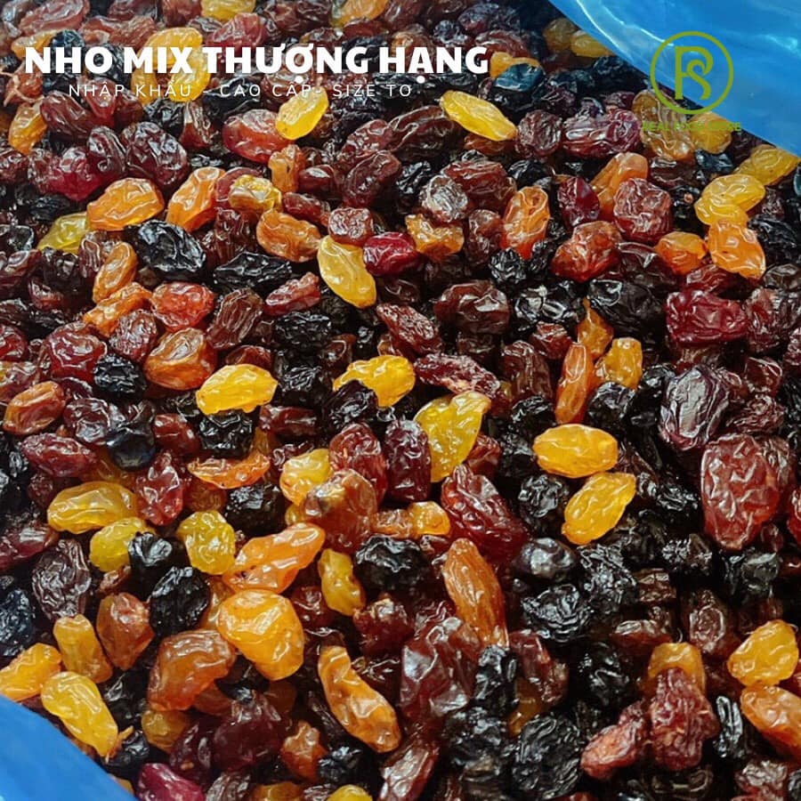 Nho Khô 3 Màu Real Food (Mix Raisin) - 1kg/500g