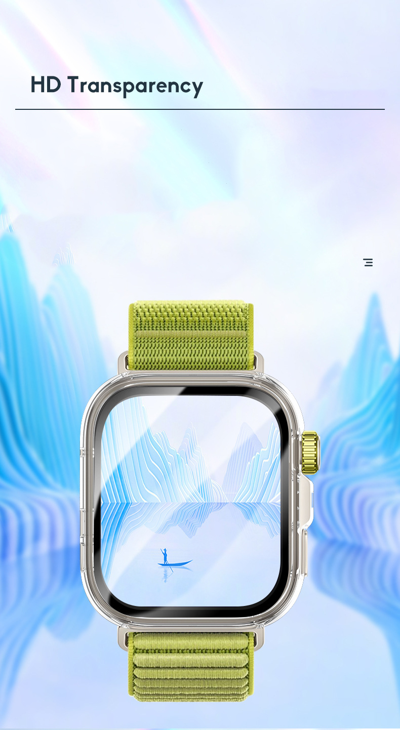 Ốp Case PC Mặt Kính Cường Lực chống va đập cho Huawei Watch Fit 4 / Huawei Watch Fit 4 Pro - Hàng Chính Hãng