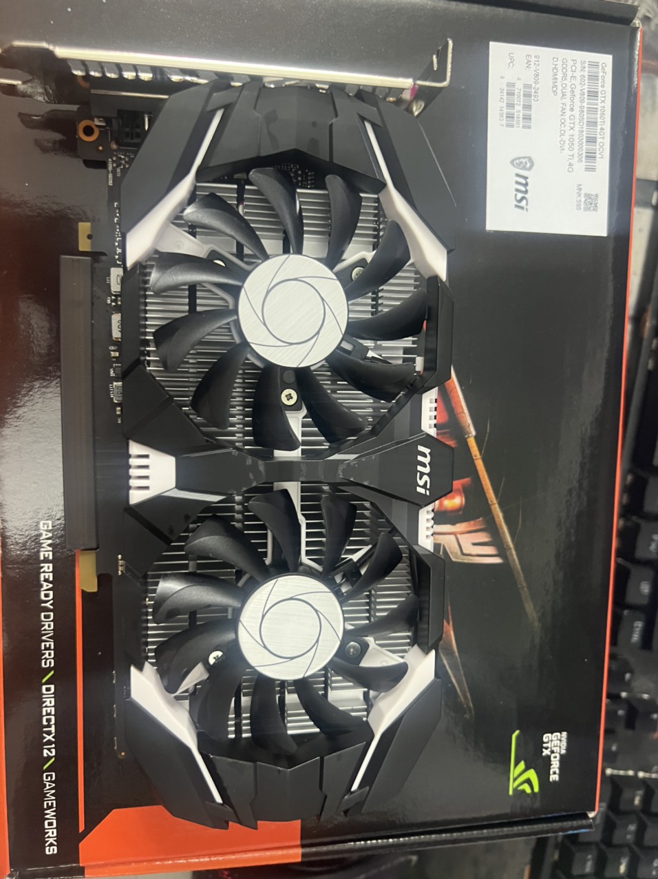 VGA (Cạc màn hình) MSI Geforce GTX 1050Ti 4GB/D5/2FAN - HÀNG CHÍNH HÃNG