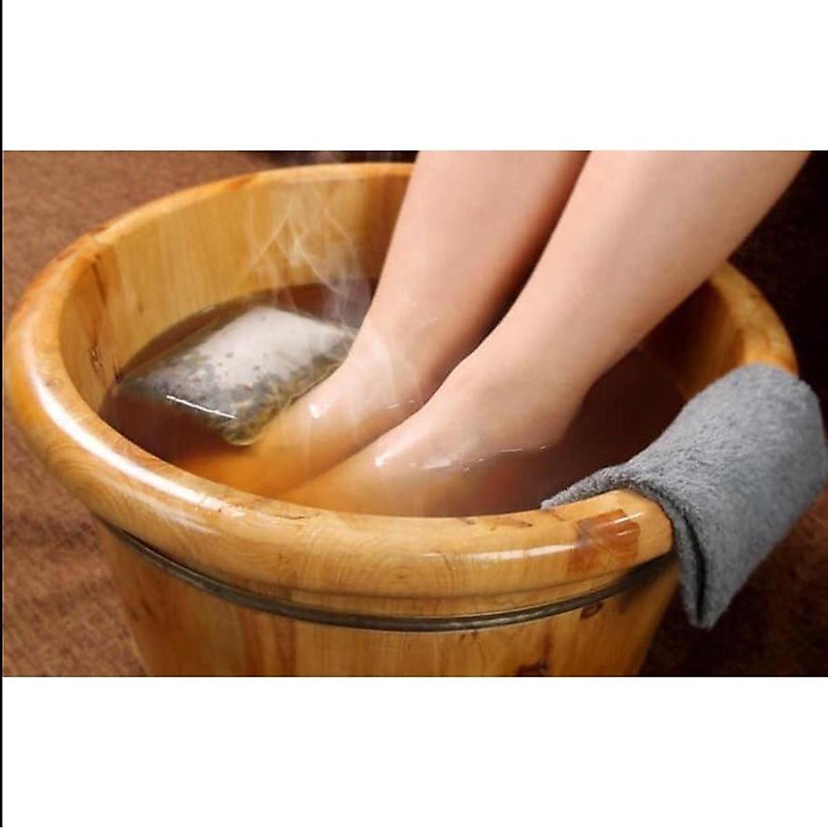 Túi 100 Gói Ngâm Chân Thảo Dược Gừng, Đương Quy, Nghệ Tay, Ngải Cứu Giúp Lưu Thông Máu, Giảm Đau Mỏi