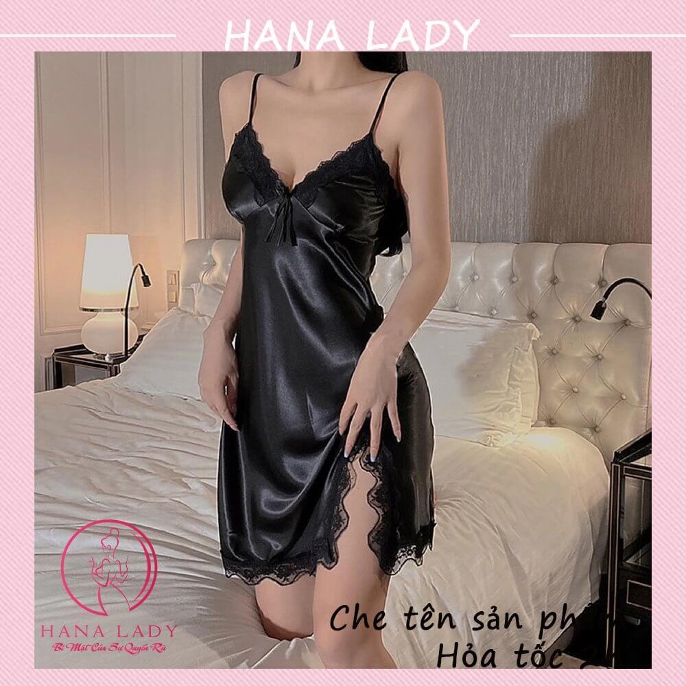Váy ngủ lụa hai dây mềm mại quyến rũ sexy gợi cảm VN028