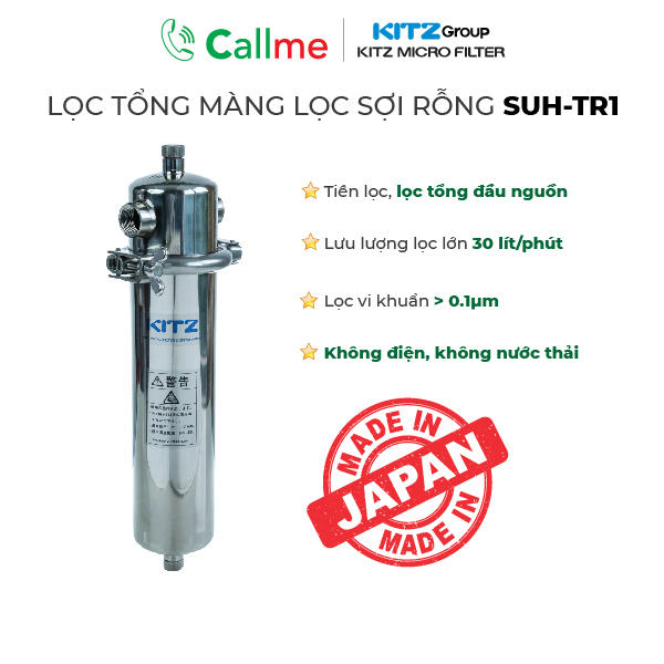 Bộ lọc tổng Callme Kitz SUH-TR-1 - Công suất lớn, công nghệ màng lọc sợi rỗng, lọc tổng cho gia đình - Hàng nhập khẩu chính hãng