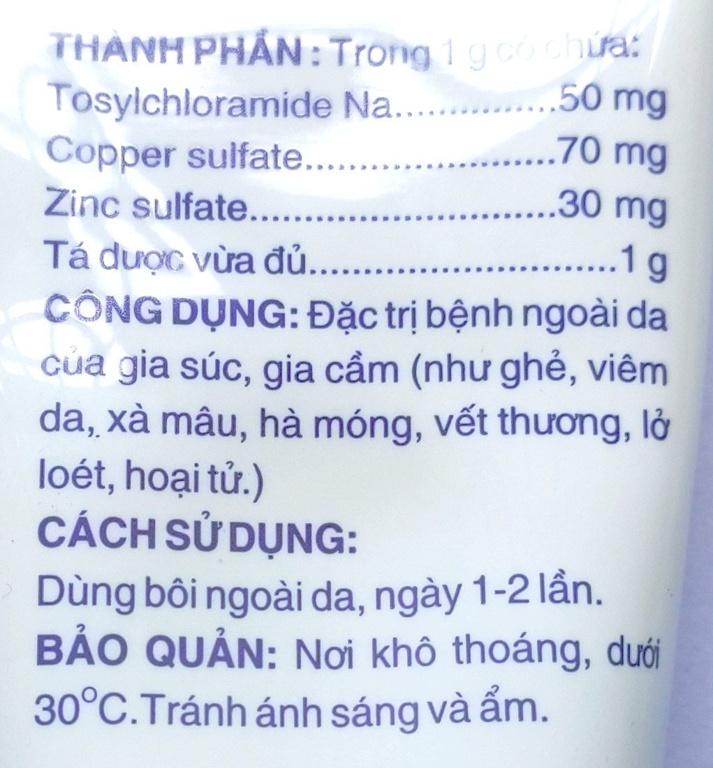 Mỡ Bôi DIPTIVET Cho Chó Mèo Gia Súc Bị Ghẻ Viêm Da Xà Mâu Vết Thương Lỡ Loét Hoại Tử