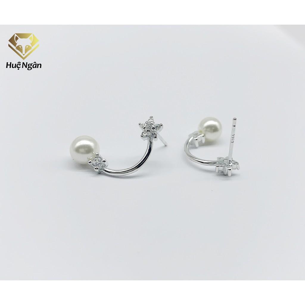 Bông tai bạc Ý 925 Huệ Ngân - Moon and Star New Style RYE140733