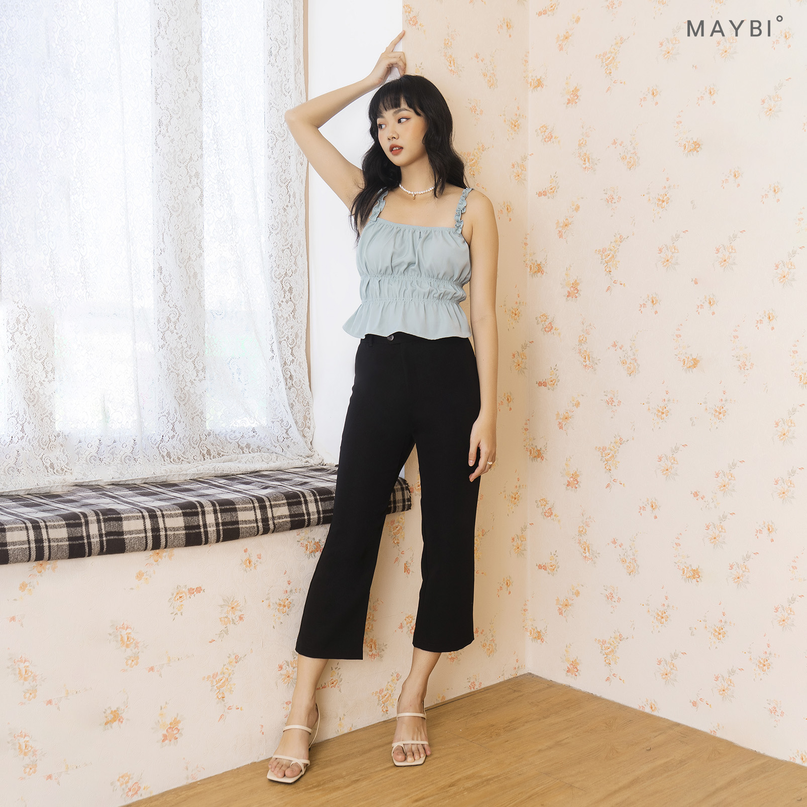 MAYBI - Quần tây đen cơ bản