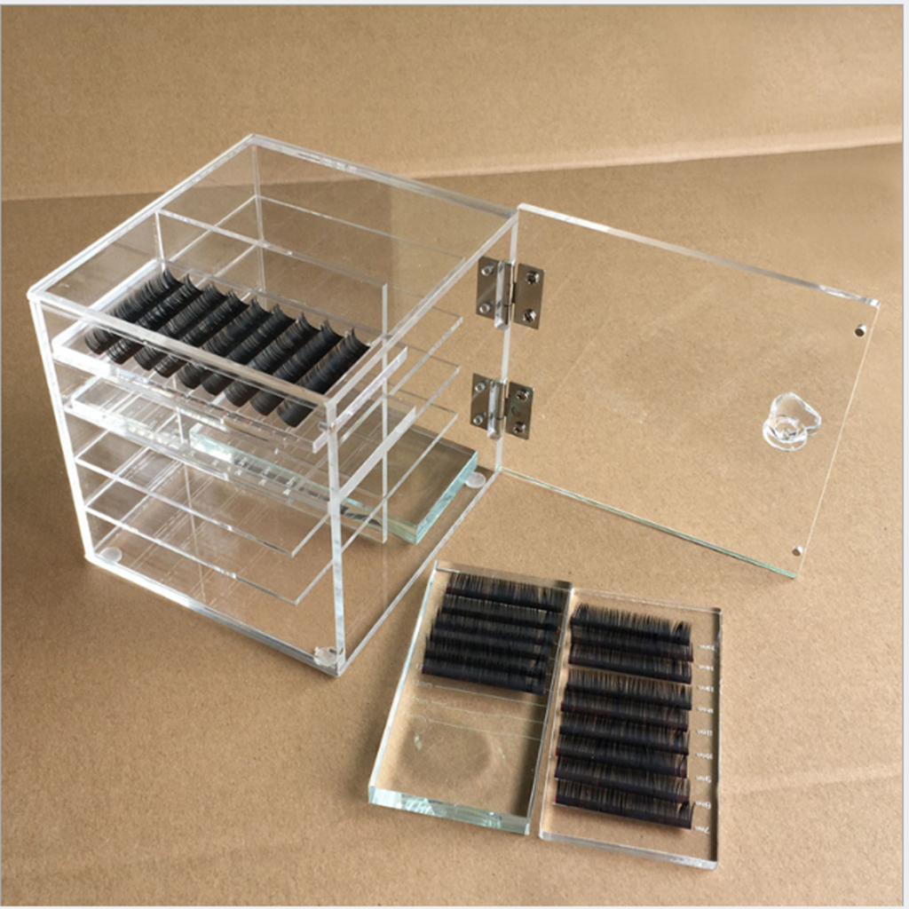 Acrylic 10 Tier False Eyelash Display Storage Case Organizer Glue Pallet Box