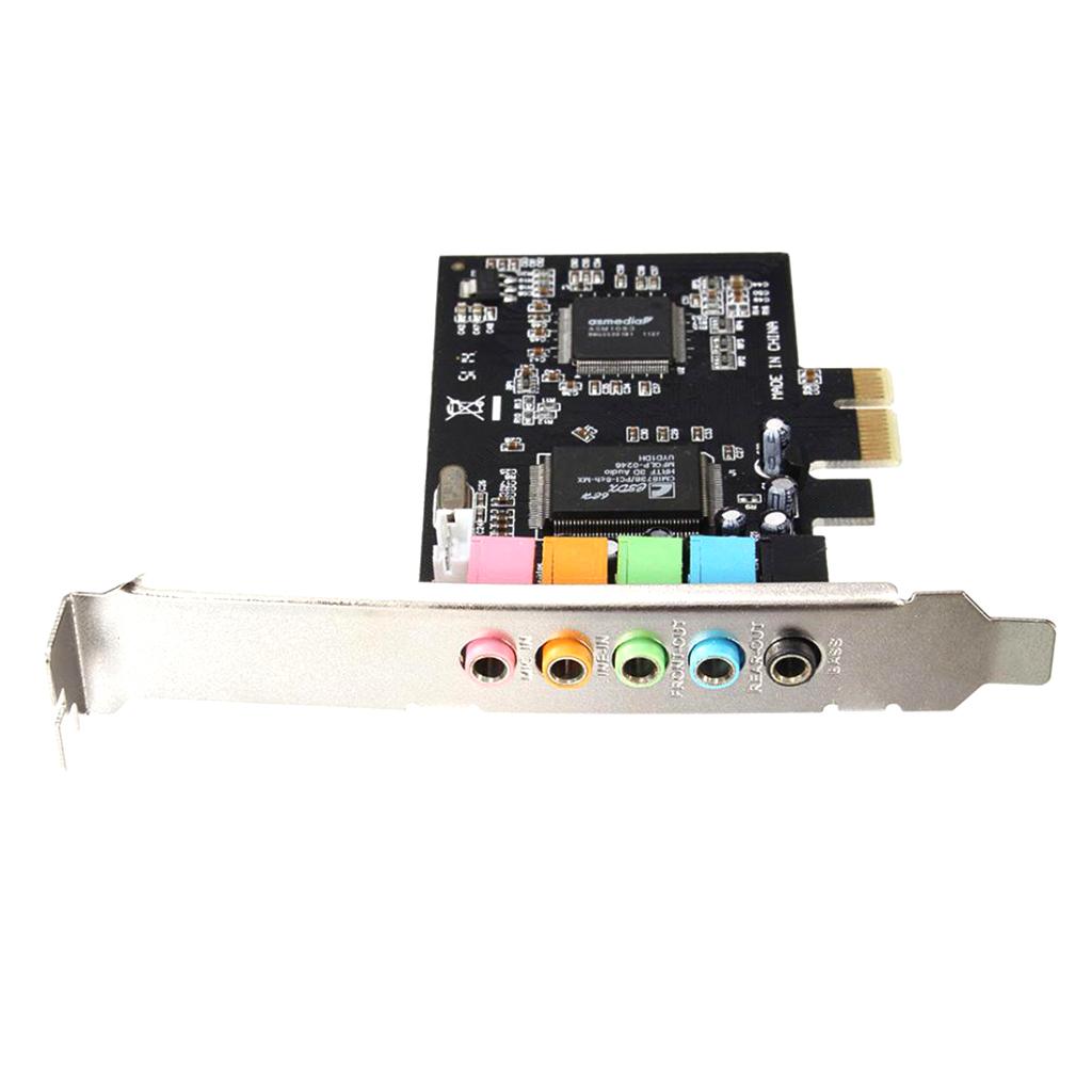 PCI Express PCI-E5.1 Channel 3D Audio 6 Channel Digital Sound Card Windows 7