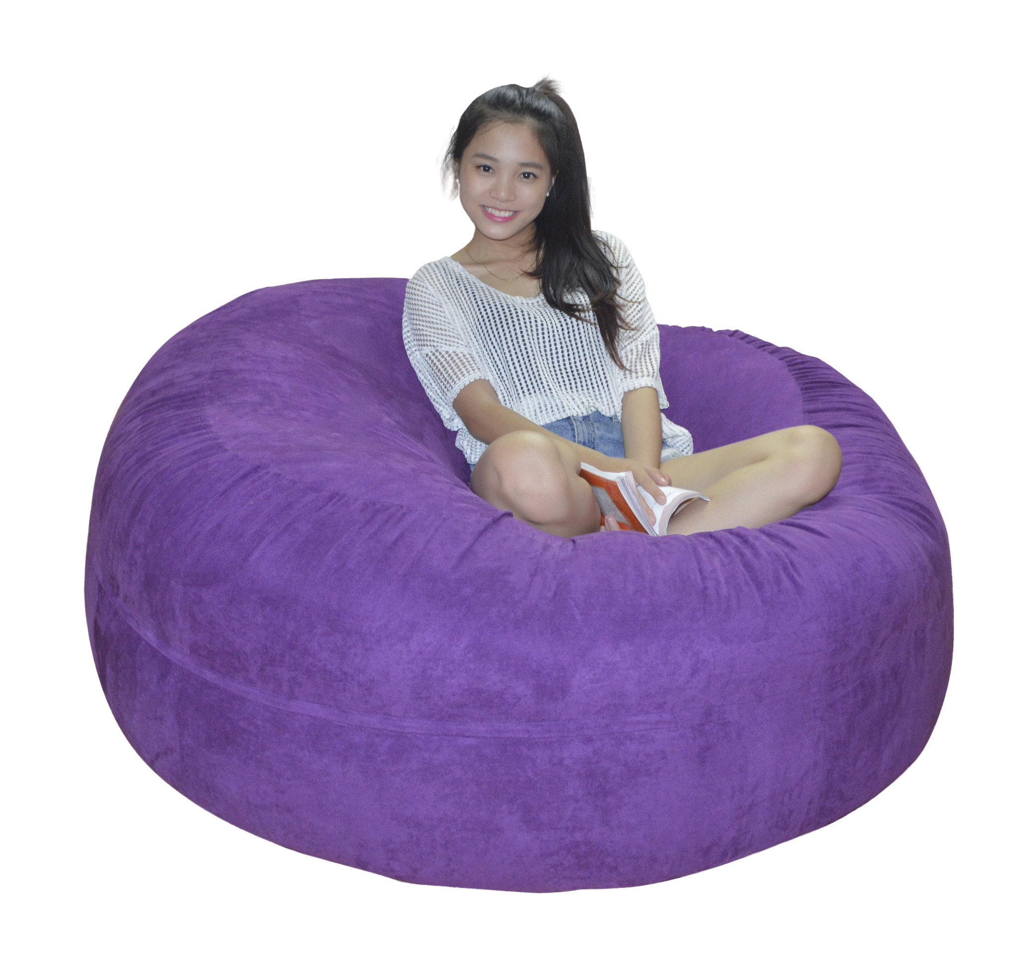 GHẾ LƯỜI HÌNH TRỨNG (COMFY SACK) 1.2M MÀU XANH DƯƠNG ĐẬM MS55 -The Beanbag House