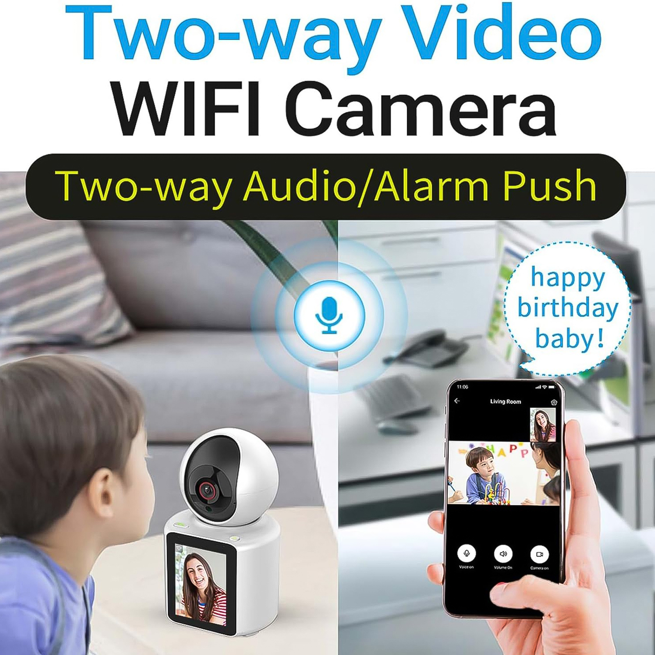 Camera wifi trong nhà Vinetteam C31 màn hình IPS 2.8 inch siêu nét, Video call 2 Chiều, xoay 360 độ, công nghệ AI, hỗ trợ thẻ nhớ lên tới 128GB - hàng chính hãng