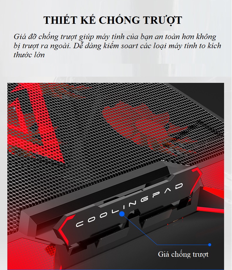 Tản Nhiệt Máy Tính H9.1 Làm Mát Siêu Nhanh Với 5 Quạt Tản Nhiệt Giúp Bảo Vệ Máy Tính Laptop - Hàng Nhập Khẩu