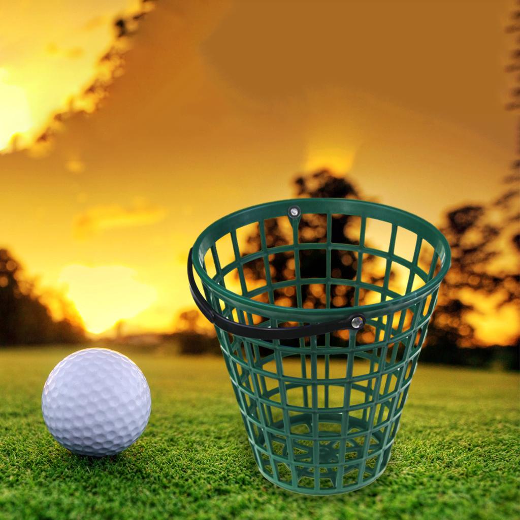Outdoor Golf Ball Basket Container Golfball Bucket Hold Up to 75 Balls