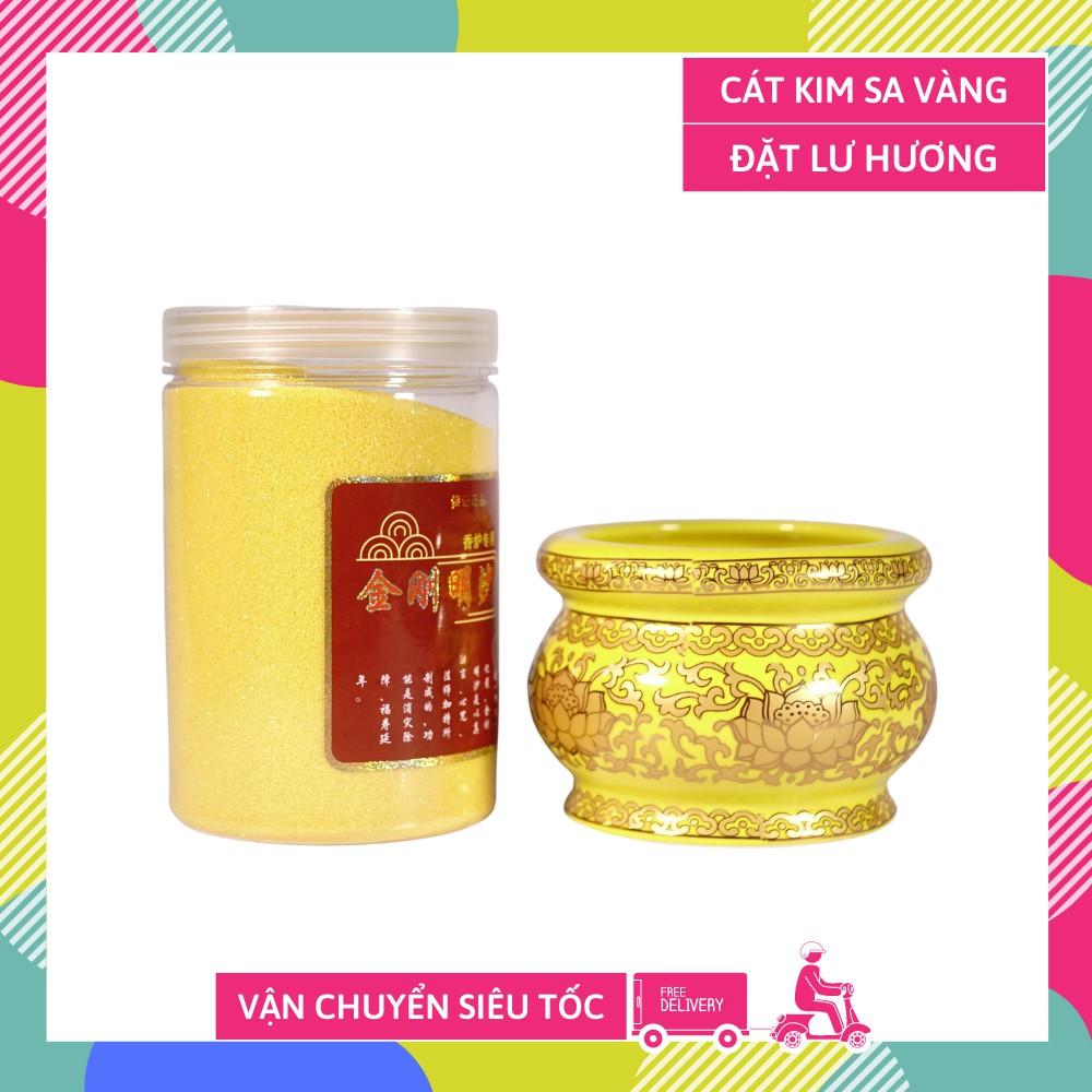 Cát kim sa đặt lư hương, cát vàng tro đặt lư hương thờ cúng - 0,5kg và 1kg