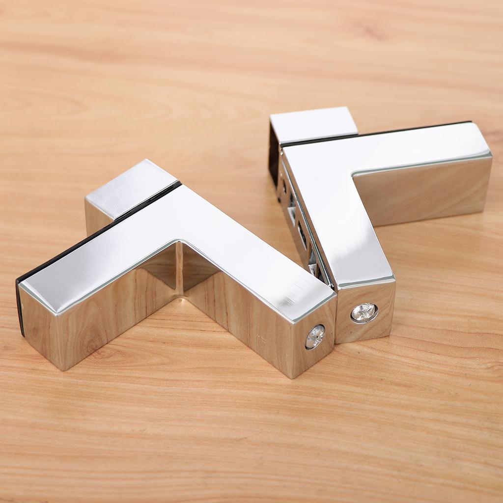 2  Pairs  Wall  Mount  Small  Adjustable  Glass  Shelf  Bracket  for