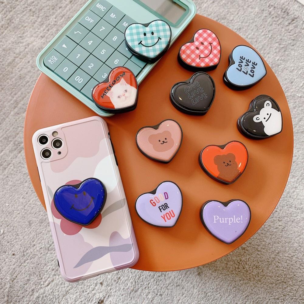 Nhẫn Đỡ Điện Thoại Xoay 360 Độ Hình Trái Tim Dễ Thương Cho Iphone & Android Đứng