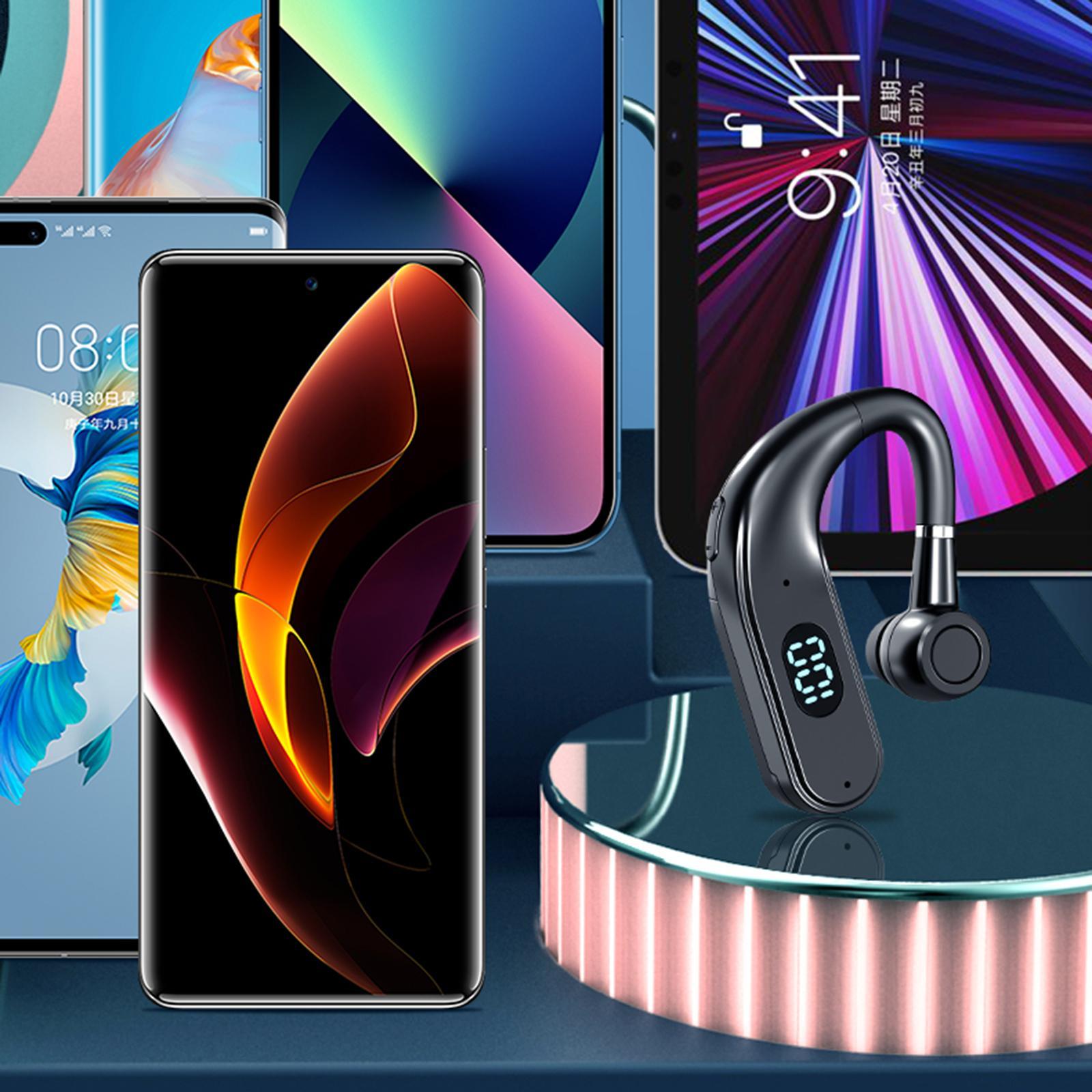 Bluetooth 5.0 Earphone Single Ear Noise Cancelling Portable in Ear Earbud for Office