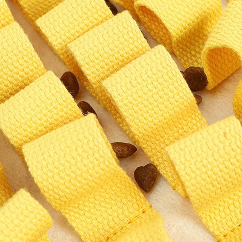 Pet Snuffle Mat Durable Washable Yellow Hedgehog Shaped Dog Slow Feeding Mat