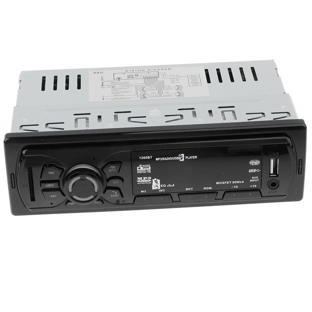 Single Din USB Aux Radio Car Stereo Receiver Audio Play Bluetooth & Remote