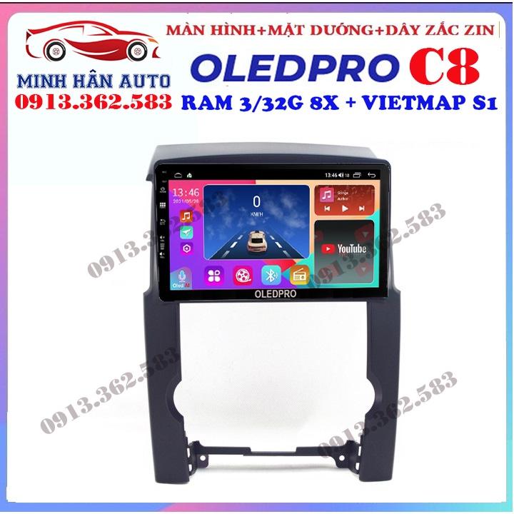 Combo màn hình OLEDPRO C8 kèm mặt dưỡng,dây nguồn cho xe KIA SORENTO 2010-2015