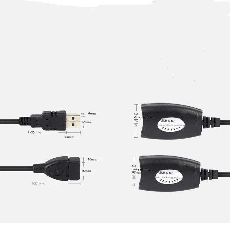 Bộ khuếch đại tín hiệu USB giá thấp nhất Bộ mở rộng USB mở rộng dòng 50 mét bộ mở rộng mạng usb rj45