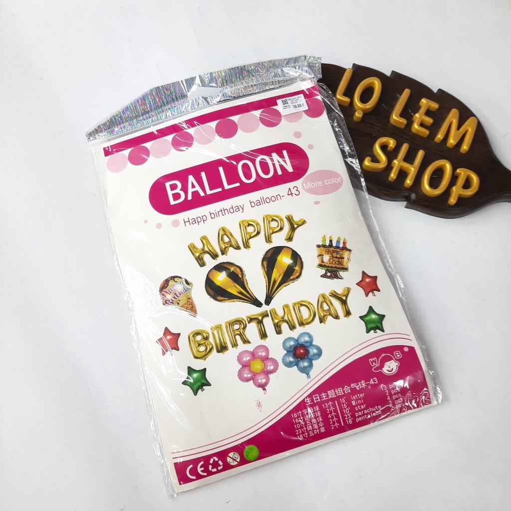 Set bóng trang trí sinh nhật cho bé trai bé gái HAPPY BIRTHDAY