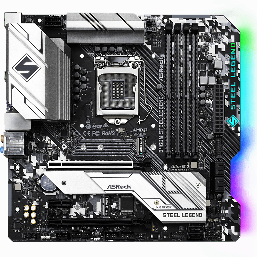 Bo Mạch Chủ Mainboard ASRock B460M Steel Legend - Hàng Chính Hãng