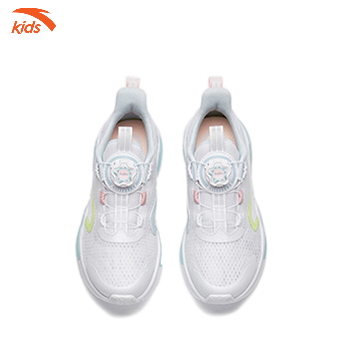 Giày thể thao bé gái Anta Kids, dòng chạy, thiết kế khóa habu tiện lợi, mặt lưới thoáng khí 322235571