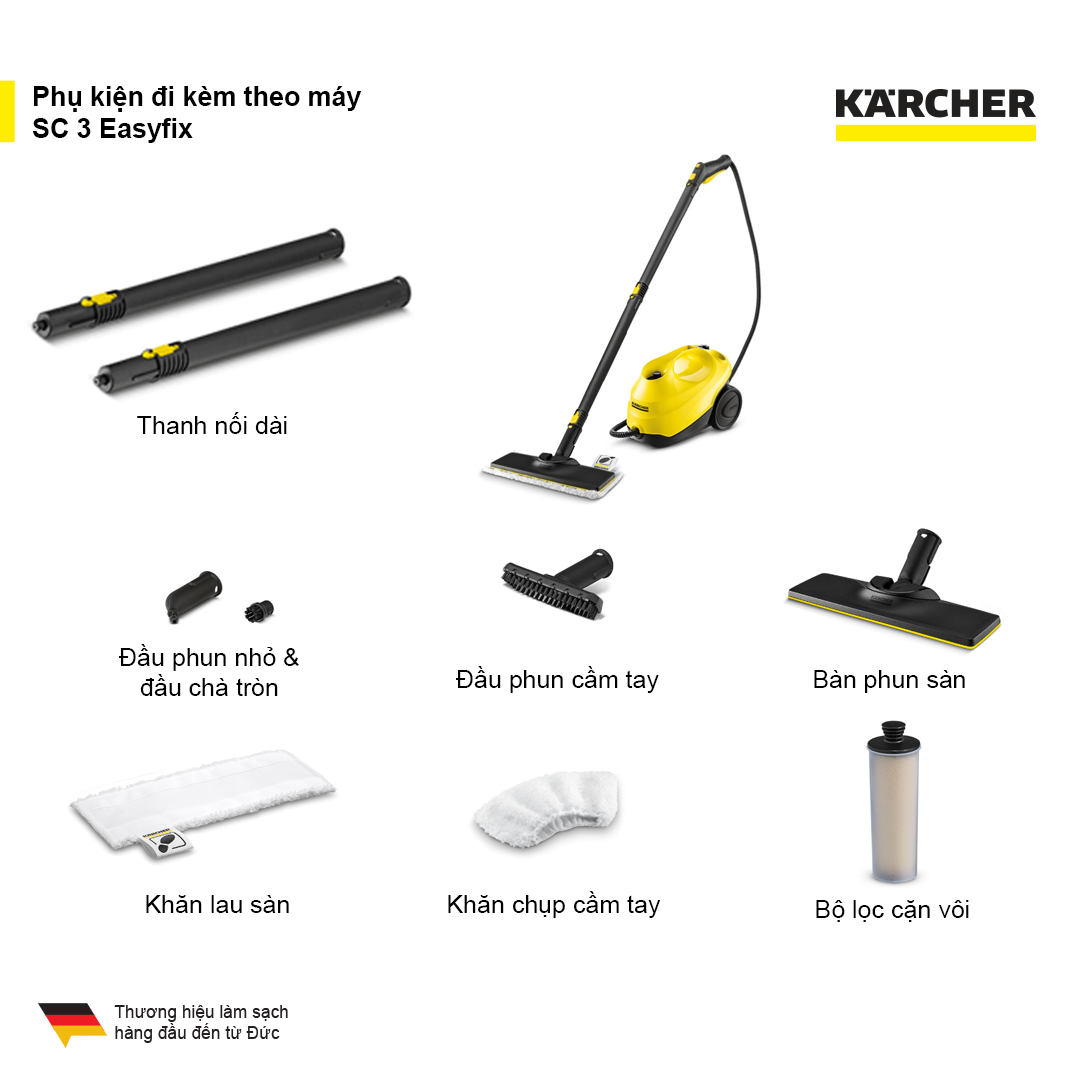 Máy Làm Sạch Bằng Hơi Nước Karcher SC3 Easyfix