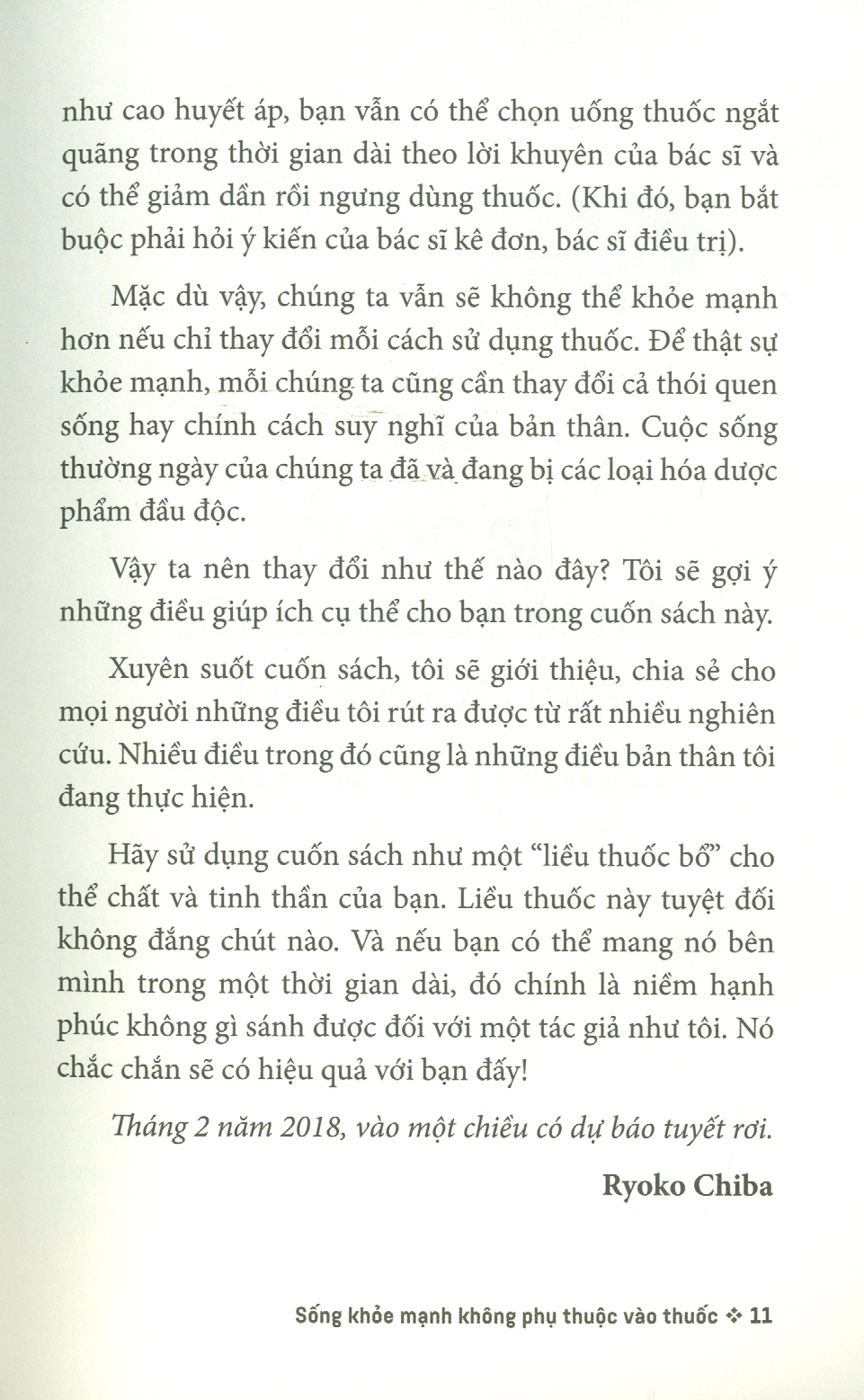 Sống Khoẻ Mạnh Không Phụ Thuộc Vào Thuốc