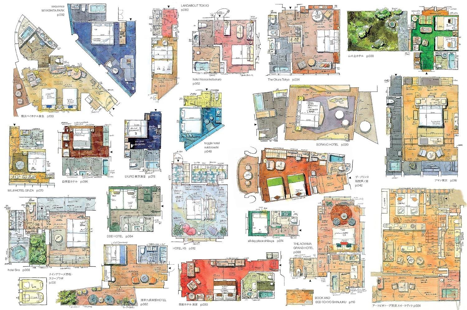 Sách ngoại văn: Tokyo Hotel Sketch: Collection Of Watercolor Sketches (Japanaese Edition)