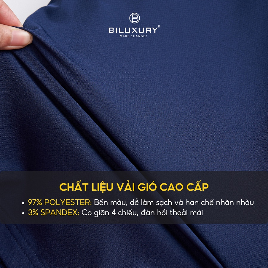 Combo 2 Quần Short Gió  6QDGT003 Biluxury Vải Thoáng Mát Không Nhăn Có Túi Tiện Lợi