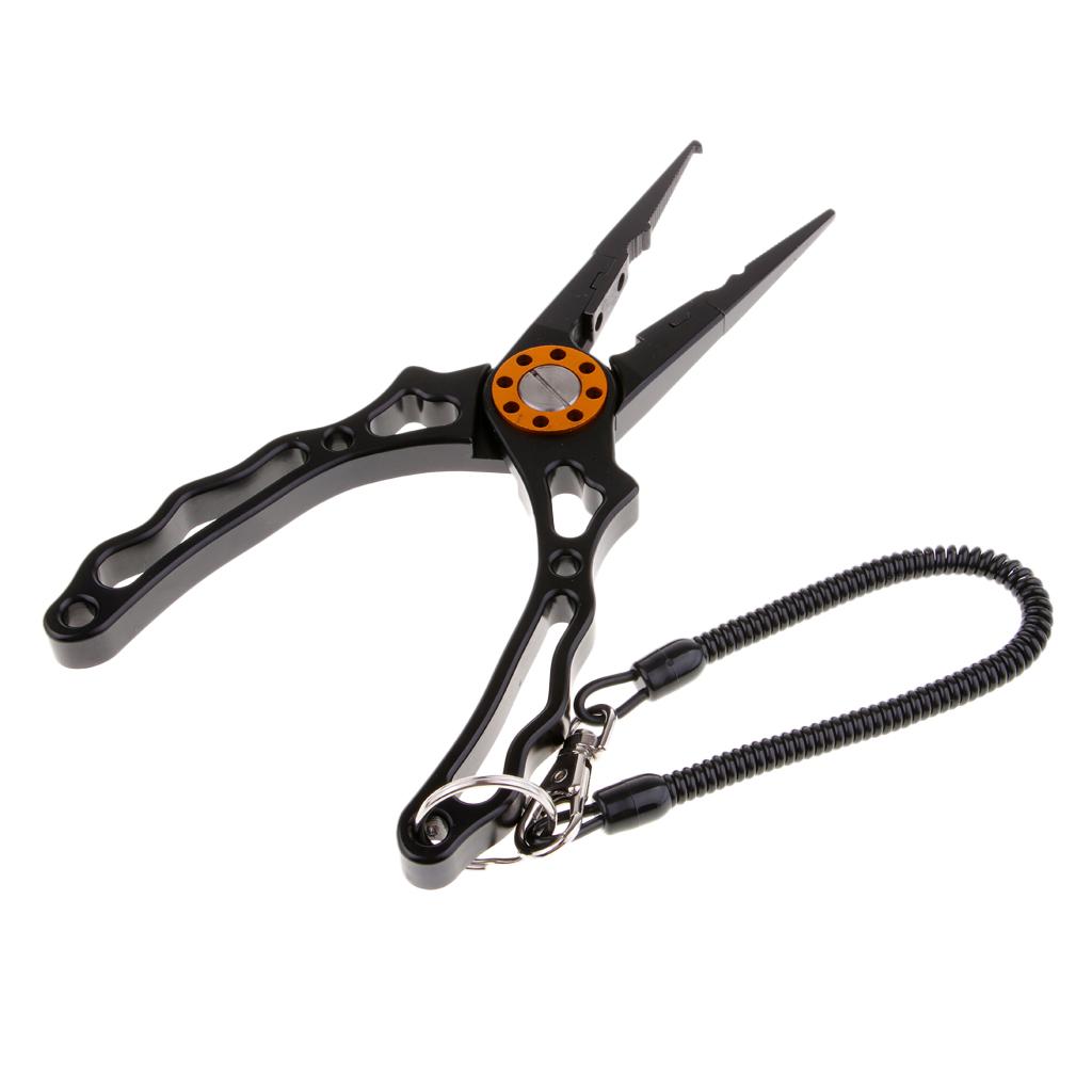 2pcs Fishing Pliers Line Cutter Hook Split Tools with Sheath And Lanyard