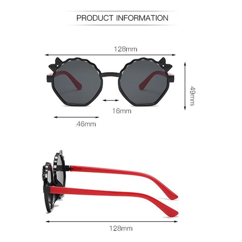 Kính Mát polygon Chống Tia UV Đính Nơ Dễ Thương Dành Cho Bé