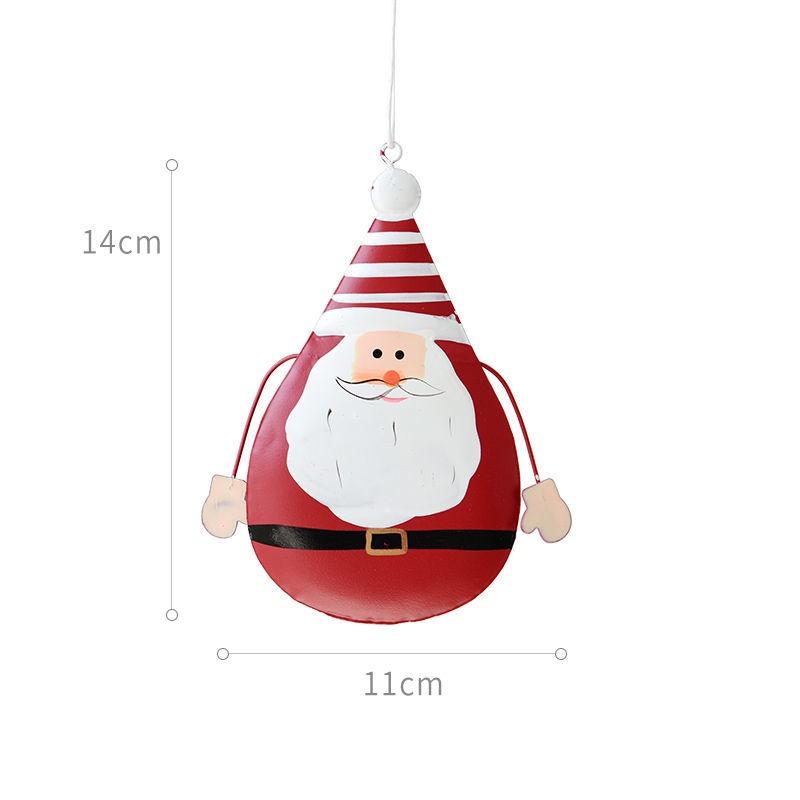 Chuông sắt để bàn hình ông già noel và tuần lộc trang trí cây thông giáng sinh