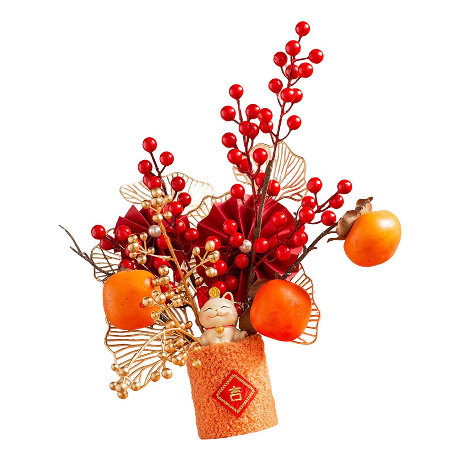 Artificial Bonsai Flowers Hotel Holiday Office Chinese New Year Ornaments