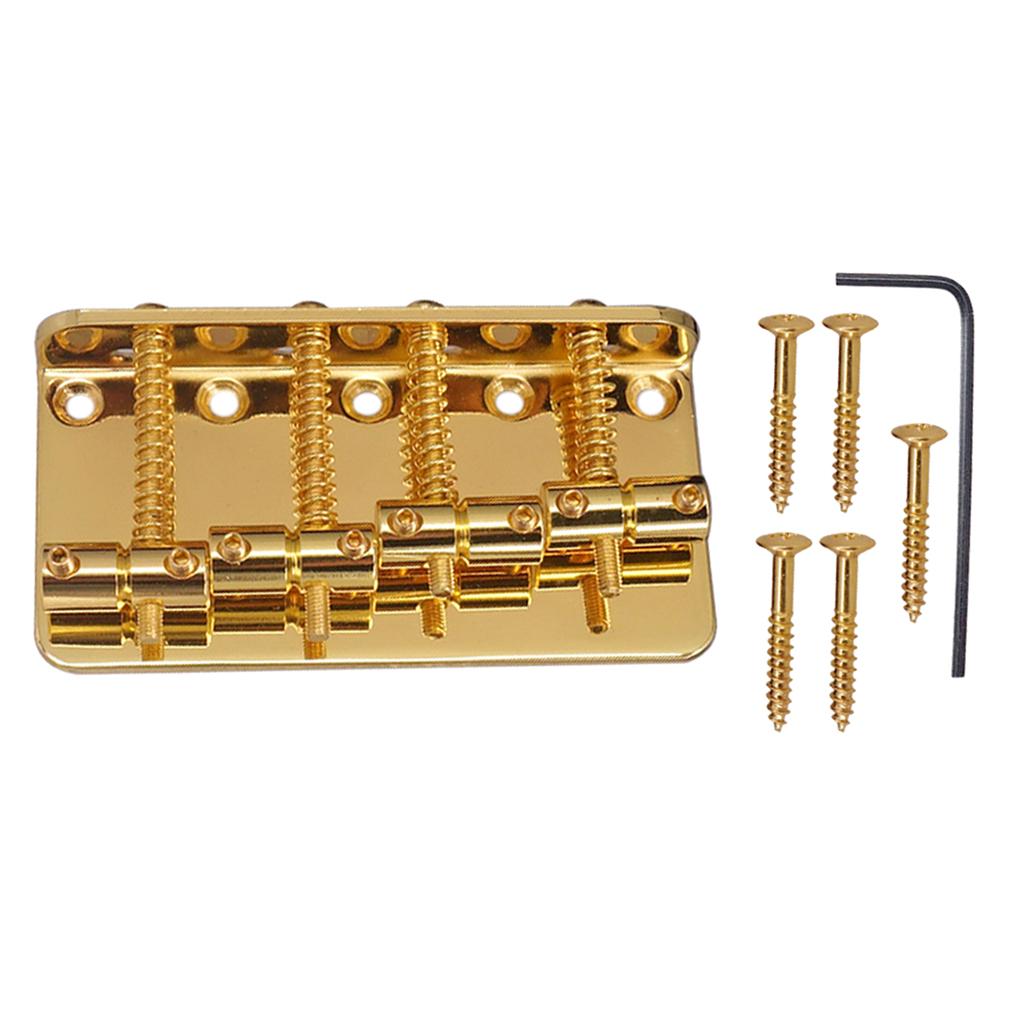 Sunnimix Vàng 4 Bass Cầu Có Cờ Lê Ốc Vít Cho Guitar Bass Điện