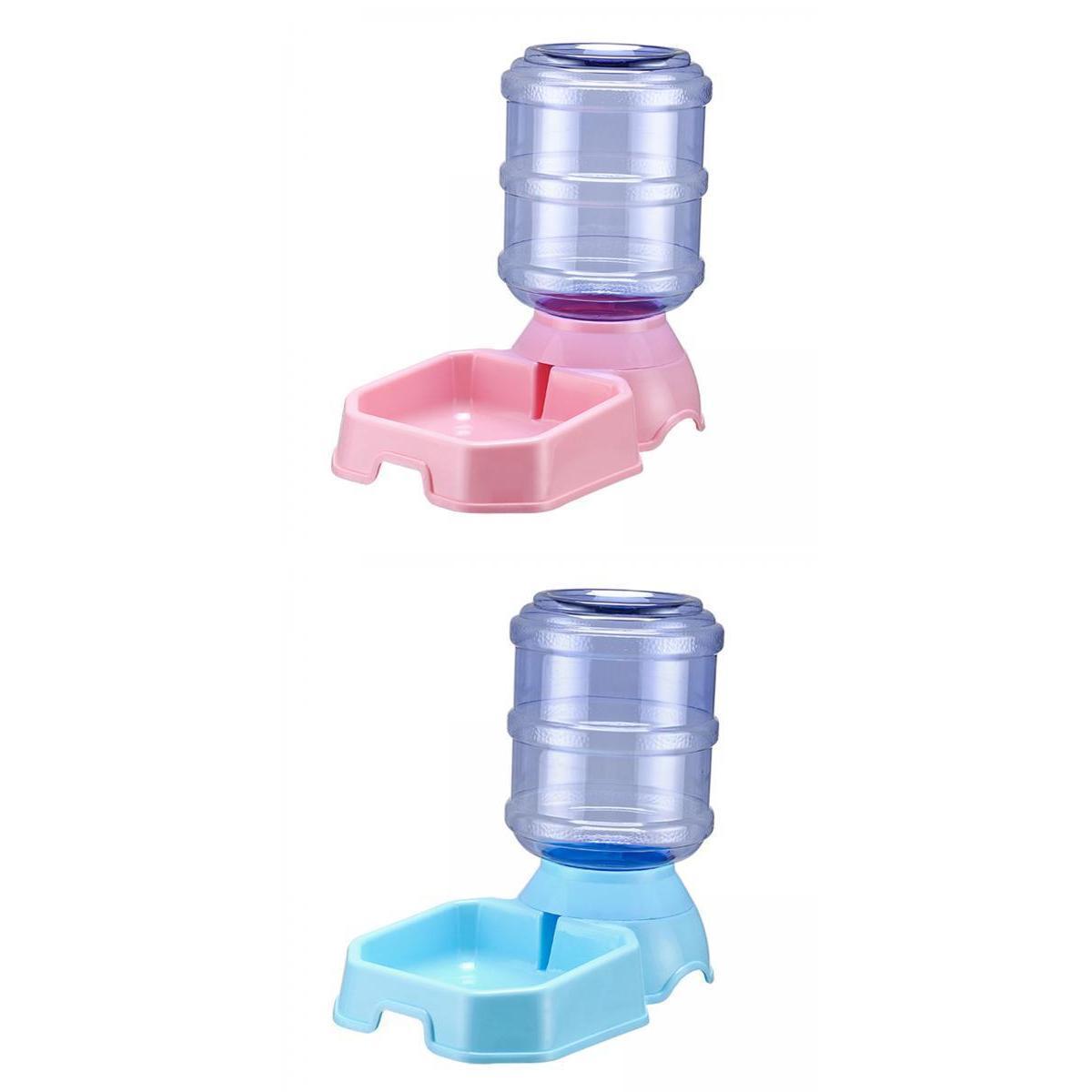 2 x Automatic Pet Food Water Dispenser Cat Feeder Dish Drinking Fountain