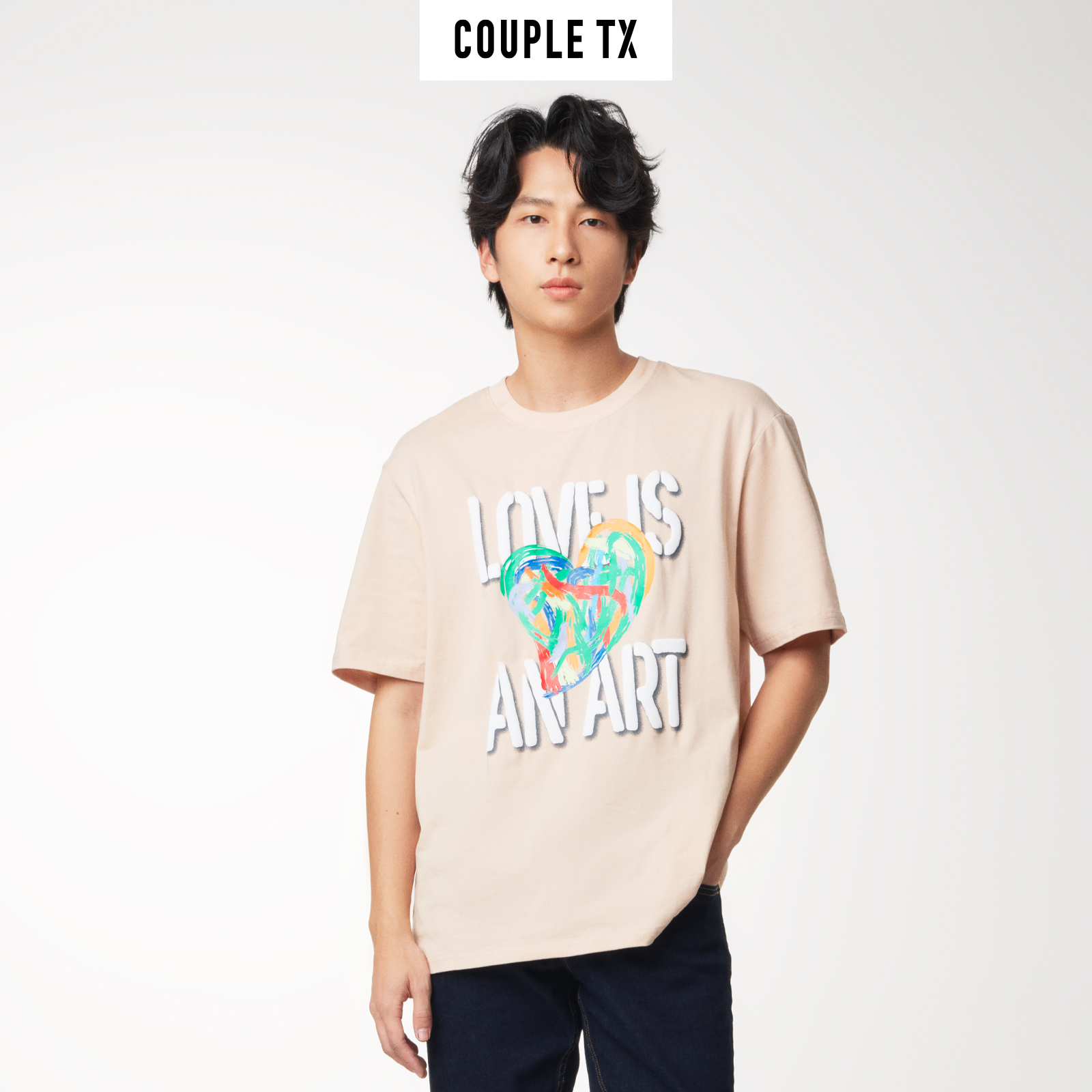 COUPLE TX - Áo Thun Nam Valentine Relax In Graphics Love Is An Art MTS 1239