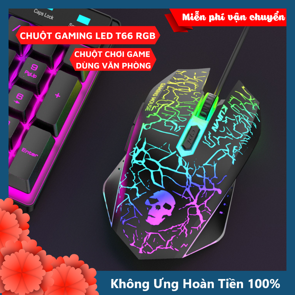 Chuột Máy Tính Gaming Led T66 RGB, 3 Mức Chỉnh DPI Siêu Nhạy Chơi ...