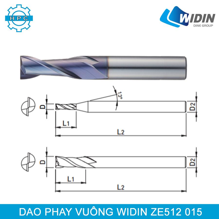 Dao phay vuông Widin ZE512 015