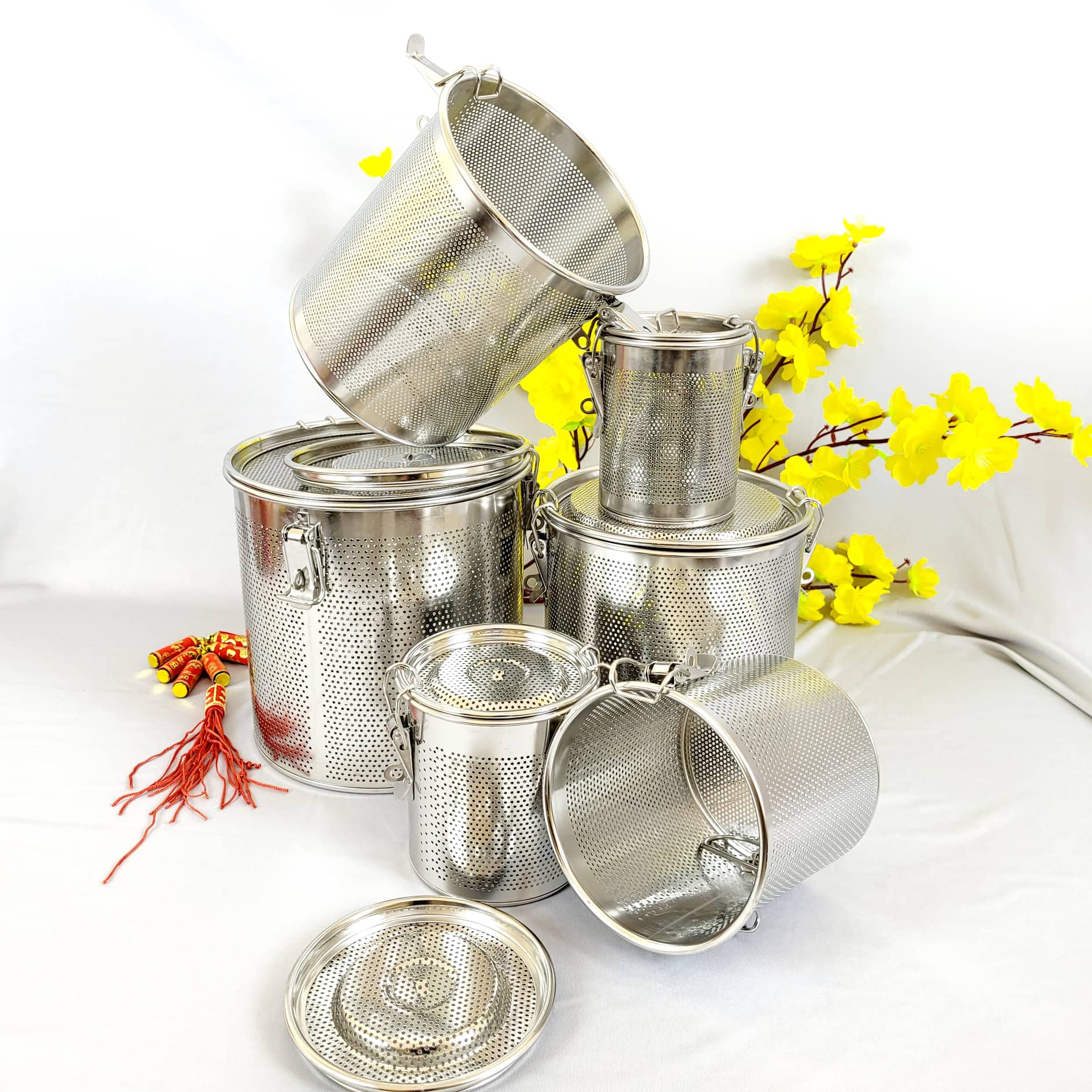 Lọc gia vị/ Lược Xương bã cặn. Dụng cụ nhà bếp dùng nấu phở, nấu soup tiện lợi nhiều size lớn