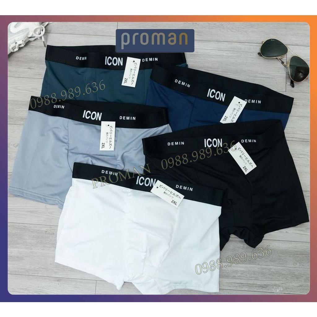 Quần lót nam thun lạnh Boxer ICON Denim, Quần sịp nam thun lạnh cạp to siêu cấp (Bản giới hạn / Che tên SP) - PROMAN