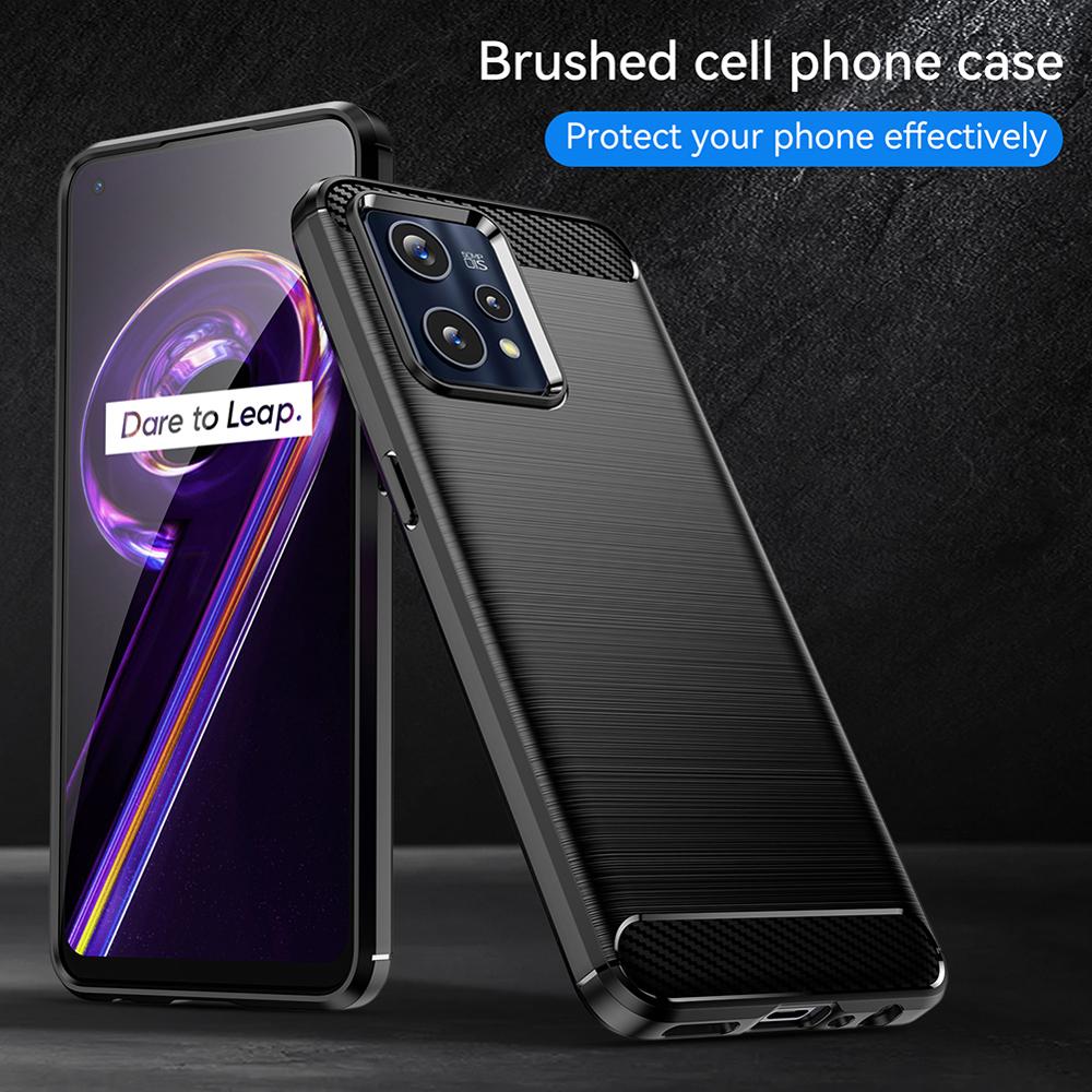 Ốp lưng cho Realme 9 4G / Realme 9 Pro+ 5G ốp silicone mềm Carbone phay xước chống sốc chống vân tay
