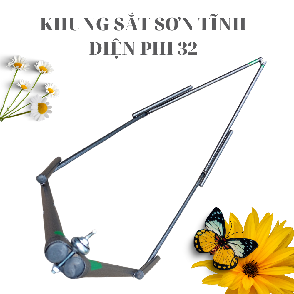 Khung võng xếp sơn tĩnh điện cỡ lớn ống tròn phi 32