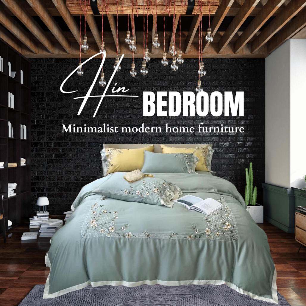 Bộ Chăn Ga Gối Đệm 5 Món Chăn Phao Lụa Tencel Thái Hin Home Bedding Drap Giường Lụa