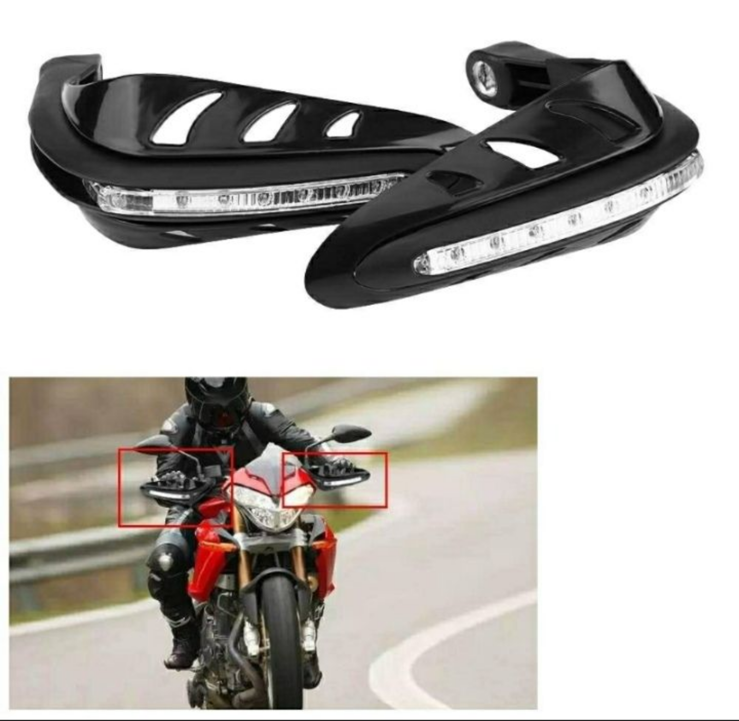 CỰC CHẤT VỚI BỘ 2 GÙ CHỐNG ĐỖ BẢO VỆ TAY LÁI XE MÁY CÓ ĐÈN LED LÀM TRANG TRÍ XIN NHAN TÍN HIỆU CHUẨN ĐẸP MẪU MỚI