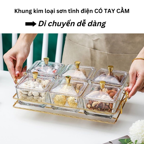 KHAY MỨT TẾT SỨ 4 NGĂN KHAY SỨ 6 NGĂN KHAY ĐỰNG MỨT SỨ ĐẸP