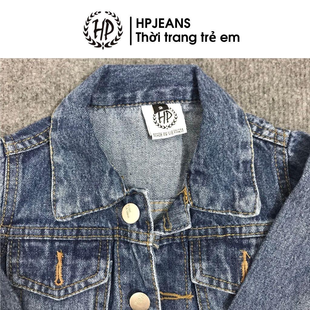 Áo Khoác Jean Cho Bé HPJEANSA004 HẬU BÙI Áo Khoác Bò HPJeans Cho Bé Trai Bé Gái Chất Liệu 100% Cotton Cho Các Bé
