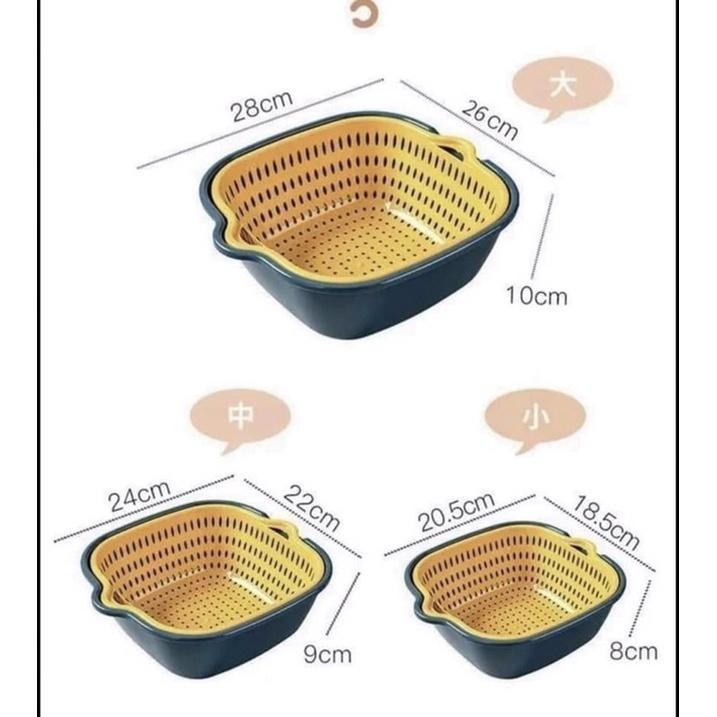 Set 3 rổ 3 chậu 3 kích thước