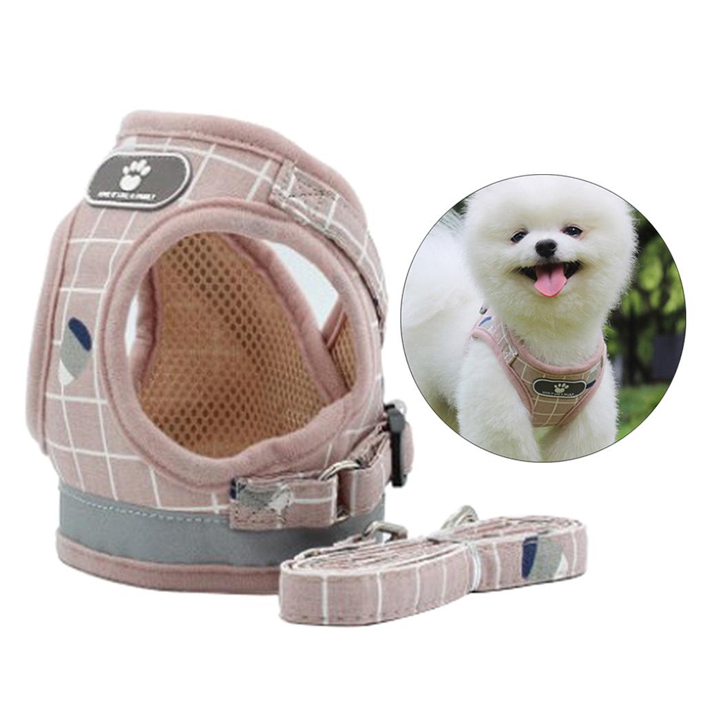 2x Breathable Dog Harness Vest Pet Harness For Small Medium Puppy Cats